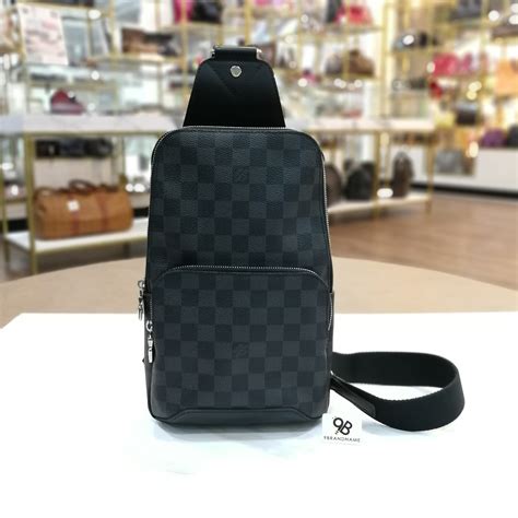 louis vuitton avenue sling bag in damier graphite canvas|Louis Vuitton men's sling bag.